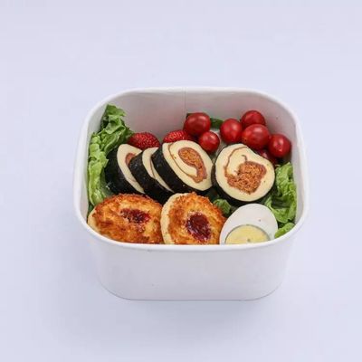Quadrat 1400ml essen Bento Box Disposable Takeaway Paper-Salat-Schüssel zu Mittag