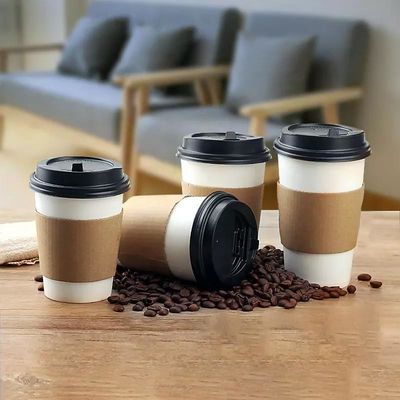 16oz doppel-wandiges Brown nehmen Kaffee-Papier-Schalen-Wegwerfpapierkaffeetasse weg