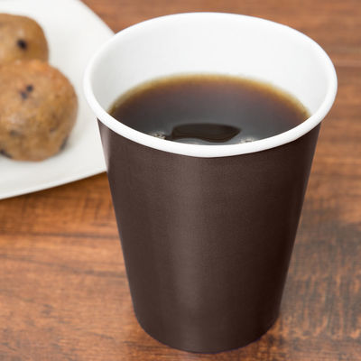 Weißbuch-Kaffeetasse-Espresso höhlt heißes/kaltes Getränk-Drinki kalte recyclebare Wegwerfpapierschalen Getränkedes schwarz-26oz