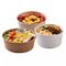 Nehmen Sie Suppe Winkel- des Leistungshebelskraftpapier-Salat-Schüssel-Logo Printed Disposable Paper Salad-Schüssel mit Deckel weg