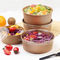 Kundenspezifische Wegwerfreis-Salat-Eiscreme-Nahrungsmittelbehälter-biologisch abbaubare Kraftpapier-Schüsseln