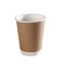 Restaurant nehmen Wegwerfpapierschalen des wasser-500ml weg, die Kraftpapier doppel-wandiges Brown isolierte, um zu gehen Kaffeetassen