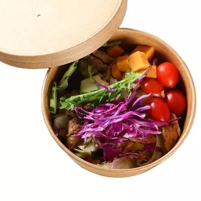 Wegwerfmitnehmerkraftpapier-Salat-Schüssel-Schnellimbiss-Mittagessen 350ml