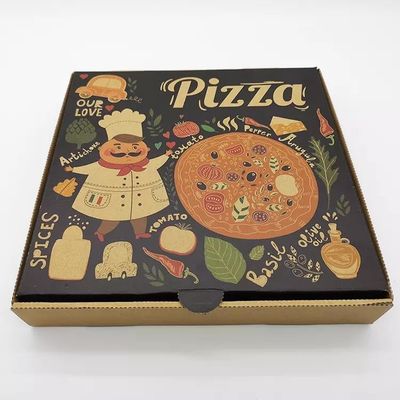 Pizza-Paket-Karton-Quadrat-kundenspezifischer Papierkasten kundenspezifischer Logo Printed