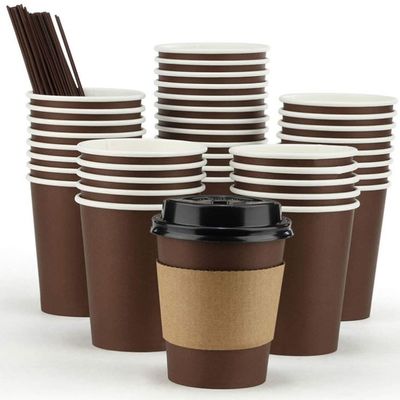 Wegwerfdoppelschichtpapier Kaffeetasse mit Deckel-Mitnehmerpapierkaffeetassen