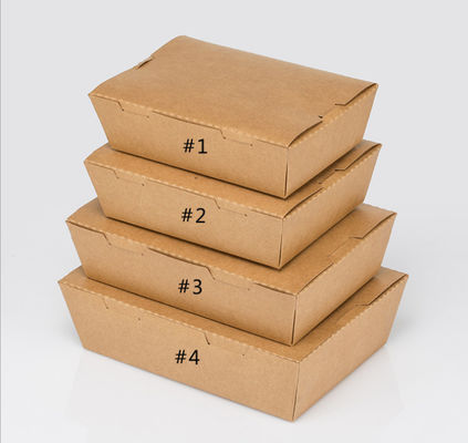 Verpackenstand-oben WegwerfBrotdose des Rechteck-weiße Kraftpapier-Druckpapier-Borad