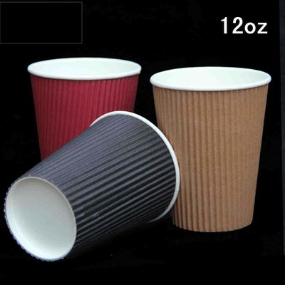 Kundenspezifische Logo Stylish Design Ripple Double-Wand isolierte zum Mitnehmen heiße Kaffee-Papier-Schale mit Deckeln