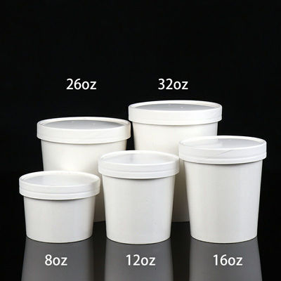 Papierschale der suppen-8-32oz mit Deckel-Wegwerfpapiersuppenschüsseln für Verkauf