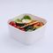 Grad-weiße Farbbiologisch abbaubare Quadrat-Papierschüssel der Nahrung1000ml für Suppen-Salat