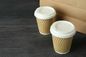 Unterschiedliche Größe Kraftpapier plätschern Papierkaffeetassen besonders anfertigte Logo For Hot Drinking