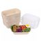 Salat-Nahrungsmittelbehälter-Bagassen-Kasten der Käse-rechteckigen Wegwerfpapiersuppenschüssel-1300ml biologisch abbaubarer mit Deckel-Abdeckung