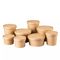 Biologisch abbaubares Papierschüssel-Verpackensalat-Schüssel-Grad-Papier ringsum heiße Suppe 20-Unze-kleine Wegwerfsuppenschüsseln