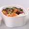 Grad-weiße Farbbiologisch abbaubare Quadrat-Papierschüssel der Nahrung1000ml für Suppen-Salat