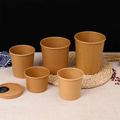 Logo Printing Noodle Disposable Paper-Suppen-Schalen mit Deckel