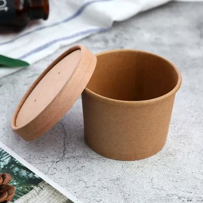 Logo Printing Noodle Disposable Paper-Suppen-Schalen mit Deckel