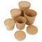 Einzelne Wegwerfwand-fettdichter Kraftpapier-Nahrungsmittelbehälter 12Oz für Congee-Mehlsuppe
