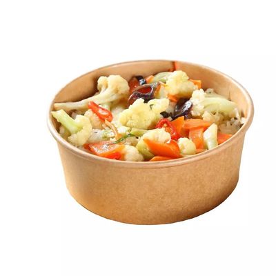 Kundenspezifisches gedruckt, um zu gehen Salat Nudel-Mitnehmer- Kraftpapier-Schüsseln Wegwerf-16Oz
