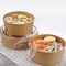 Mitnehmer-Kraftpapier-Wegwerfsalat rollt die Reis-Suppe, die 500ML mit Deckel verpackt