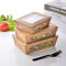 PET beschichtete 2 Falte Eco, das freundliches Kraftpapier 20oz Schnellimbiss-Kasten wegnehmen Salat-Sushi-Plätzchen-verpackenden Papierkasten rollt