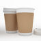 Kundenspezifische biologisch abbaubare Kraftpapier-Schalen-doppel-wandige Kaffee-Papier-Wegwerfschale 6oz 8oz 9oz 12oz 16oz